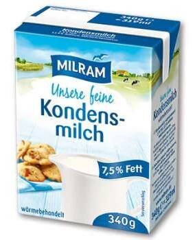 Mléko kondenzované Milram 7,5 % tuku, 340 g