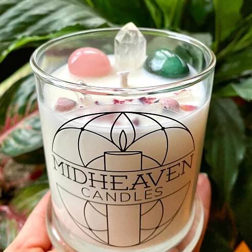 Love & Gentleness Crystal Candle