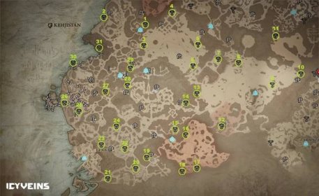 Kehjistan Altar of Lilith Map in Diablo 4