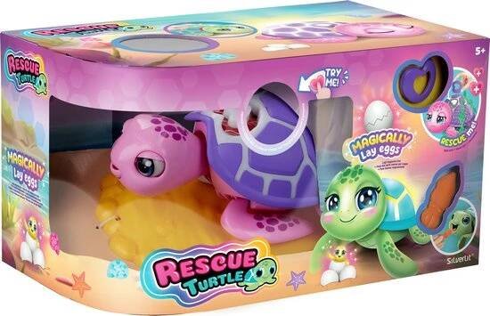 SILVERLIT RESCUE TURTLE INTERAKTIVNÍ ŽELVA ZVUKY SVÍTÍ A KLADE VAJÍČKA