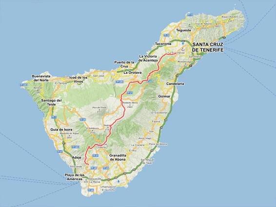 Mapa-dalkovy-trek-Tenerife-GR131 – Gramino