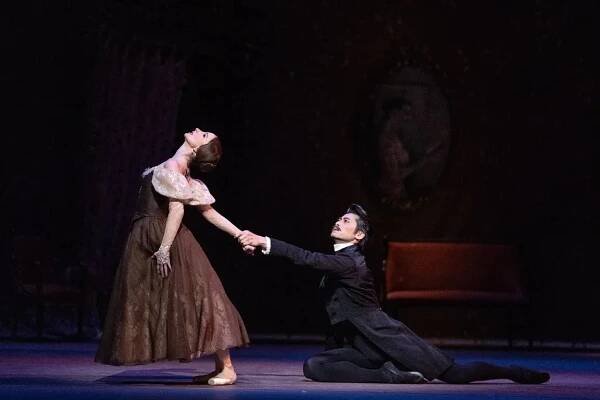 Lauren Cuthbertson Tatiana Ryoichi Hirano Eugene Onegin in Onegin. Credit 2025 ROH. Ph Andrej Uspenski 2