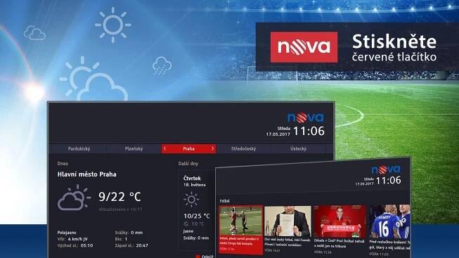 Novinky v HbbTV televize Nova: Od soboty mohou diváci použít modré tlačítko. K čemu slouží?