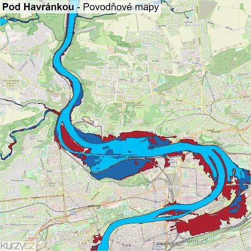 Pod Havránkou - mapy | Kurzy.cz