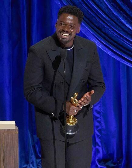 Daniel Kaluuya accepts the Actor in a Supporting Role award for 'Judas and the Black Messiah' onstage during the 93rd Annual Academy Awards 