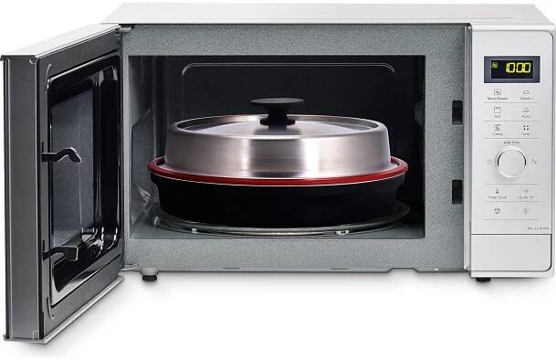 Panasonic NN-GD36 mikrovlnná trouba s grilem a Invertorem (23l, 1000W, 18 programů, Steam+ Pan dish, rychlé vaření, nastavení času), stříbrná - Značkový obchod Panasonic