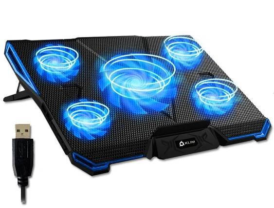 Multifunkční chladicí podstavec pro notebook s 5 ventilátory