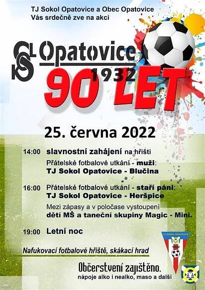 90 let TJ Sokol Opatovice