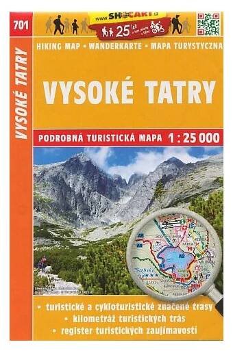 TURISTICKÁ MAPA VYSOKÉ TATRY
