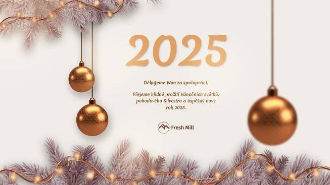 Veselé Vánoce a úspěšný nový rok 2025 přeje studio Fresh Mill 1