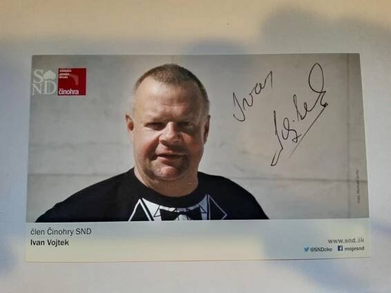 Originální Autogram Ivan Vojtek