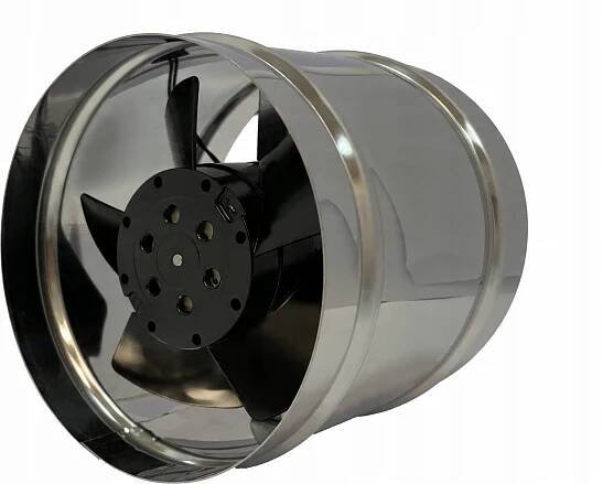 Kanálový ventilátor 125 mm WHISPER turbína vysoká teplota tichý