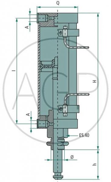 MZ pneumatický válec dvojčinný s kontaktem 4" typ 0571 pro šoupě do 6" pro fekální vozy | Díly na traktory