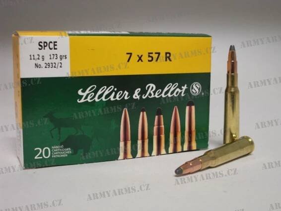 ARMYARMS.cz nabízí: SB 7x57 R SPCE 11,2g/173grs
