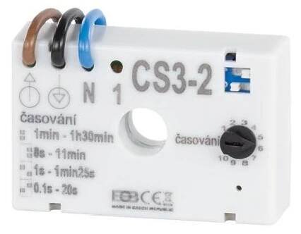 CS 3-2 - časový spínač pro spínání ventilátorů, malý modul pod vypínač - dstechnik.cz