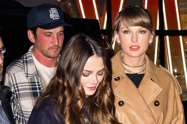 Taylor Swift Joined by Miles Teller and Keleigh Sperry at Zero Bond in New York City
