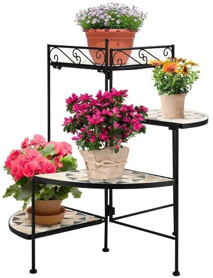 Blumenständer Schwarz + béžová