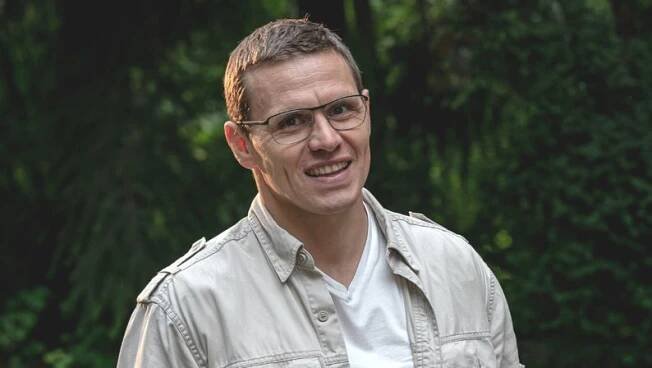 Michal Kubovčík počas natáčania filmu Villa Lucia.