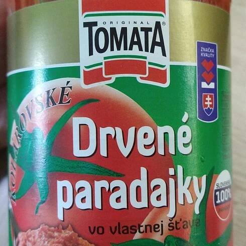 drcená rajčata ve vlastní šťávě