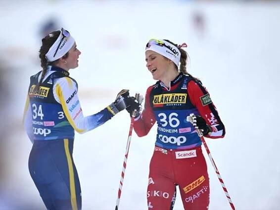 Andersson once again gets the better of Johaug at 10km classic in Trondheim