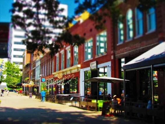 Market Square is filled with interesting shops and delicious eateries like The Tomato Head.