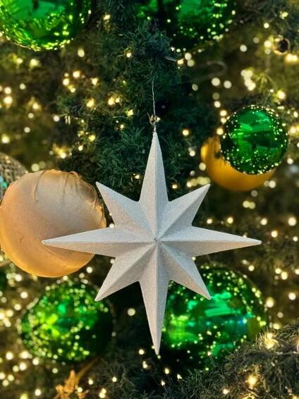 bezplatná Slavnostní Vánoční Strom Hvězda Ornament Closeup Základová fotografie