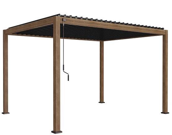 MIRADOR Pergola 111 Deluxe hnědá ebenová/ antracitová 3 x 4 m