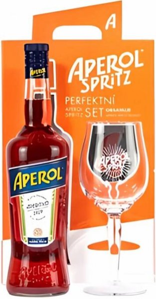Aperol 11,0% 0,7 l (dárkové balení 1 sklenice)