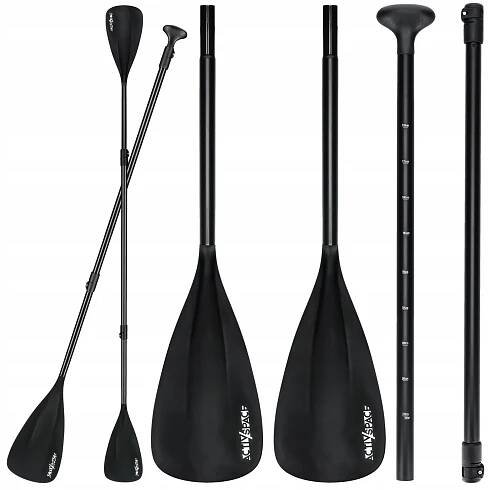 SKLÁDACÍ KAJAKOVÉ PÁDLO PRO PADDLEBOARDY 2v1 NASTAVITELNÉ 4DÍLNÉ 229 CM PRO