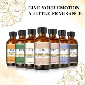 EUQEE 60 ml Esenciální oleje Gardenia Zelený čaj Lilac vonné oleje pro aromaterapii Difuzér zvlhčovač DIY parfém Péče o vlasy a pleť