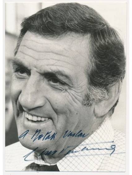 Ventura Lino (1919-1987), francouzsko-italský filmový herec, foto s vl. podpisem