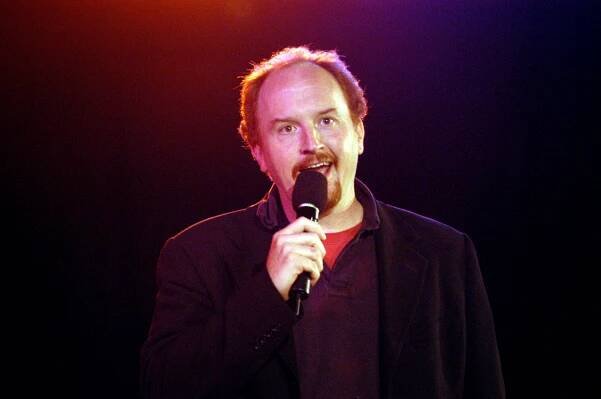 Louis C.K. during a comedy routine.