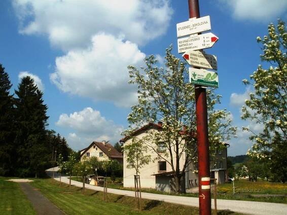 turistické rozcestí Studenec... - Rozcestí