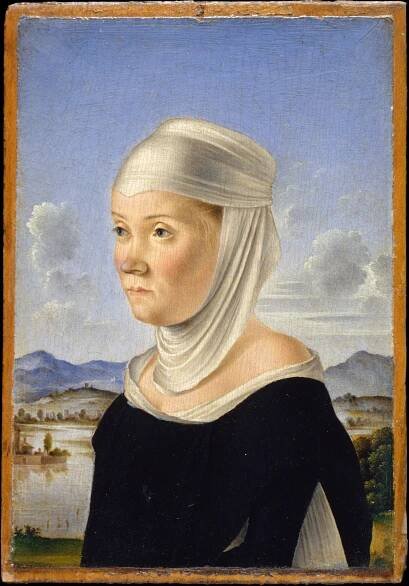 Jacometto (Jacometto Veneziano) | Portrait of a Woman, Possibly a Nun of San Secondo; (verso) Scene in Grisaille | The Metropolitan