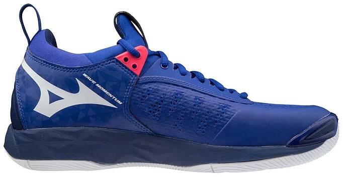 MIZUNO WAVE MOMENTUM VOLEJBALOVÉ BOTY PÁNSKÉ - Modrá, Bílá, Červená č.3