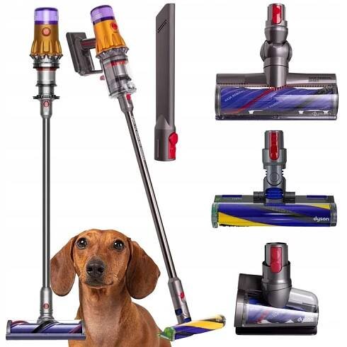 TYČOVÝ VYSAVAČ DYSON V12 DETECT SLIM ABSOLUTE STŘÍBRNÝ/ŠEDÝ, SADA XL+
