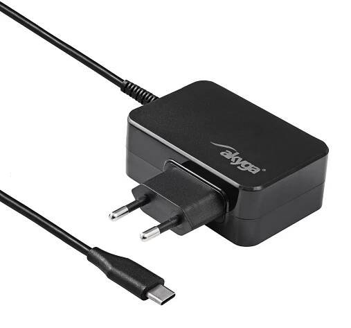 Napájecí adaptér pro notebook Akyga AK-ND-82 5-20V / 3-4.5A 90W USB-C 1.8m GaN