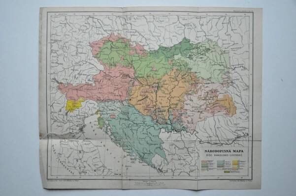 RAKOUSKO-UHERSKO - NÁRODNOSTNÍ MAPA - 1910 - Staré mapy a veduty