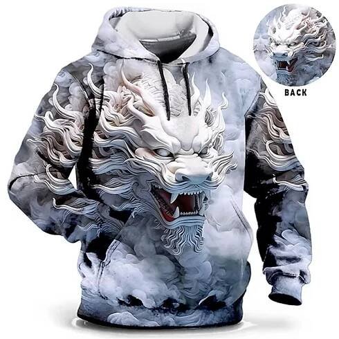 3D Mikina s motivem bílého draka 890Kč, Ostatní | alterneo.cz