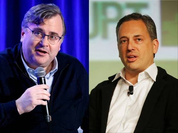 Reid Hoffman (left) and David Sacks (right)