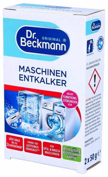 Dr.Beckmann Odvápňovač pro Pračku Praček Myček čisticí prostředek 12x50g Obchodní název ZESTAW 6X Odkamieniacz w proszku do pralki zmywarki Dr. Beckmann 2x50g DE