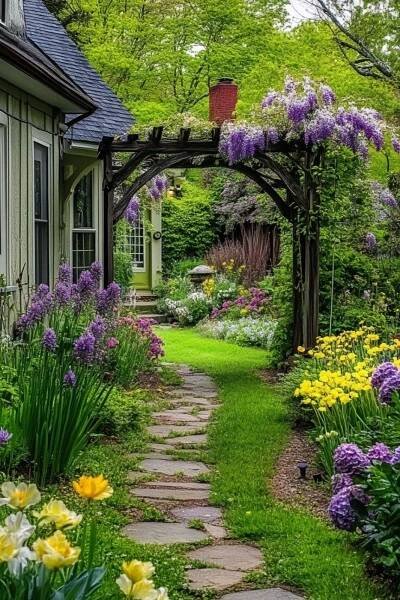 Pin by Carla Erickson on A wren garden in 2025 | Dream garden backyards, Cottage garden, Garden front of house