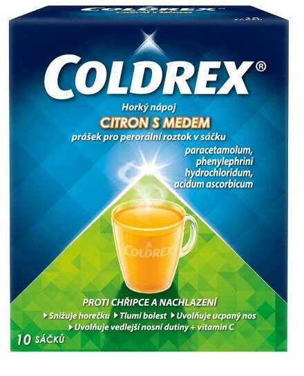 Coldrex Horký nápoj Citron s medem 10 sáčků