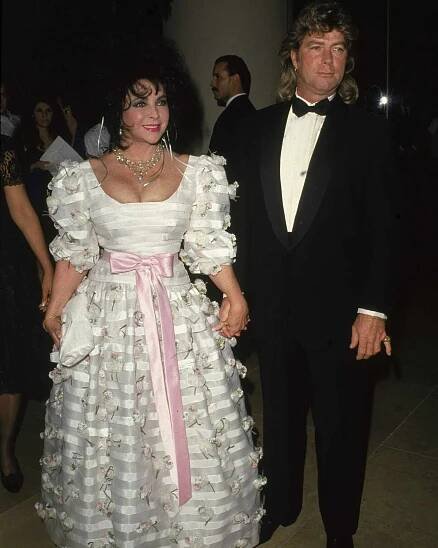 Elizabeth Taylor and Larry Fortensky at the Carousel of Hope at the Beverly Hilton Hotel, USA, 16th May 1992.