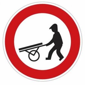Dopravní značka B10 - Zákaz vjezdu ručních vozíků