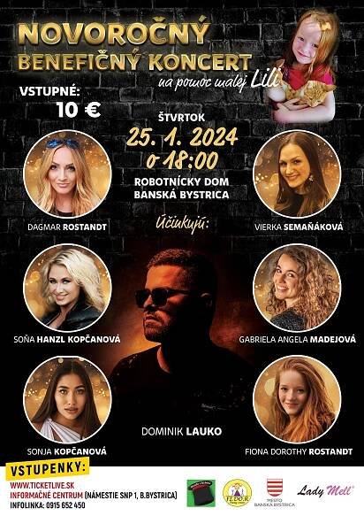 Novoročný Benefičný koncert (pre pomoc malej Lili) - Robotnícky Dom