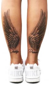 Dočasné falešné tetování na nohy Andělská křídla
