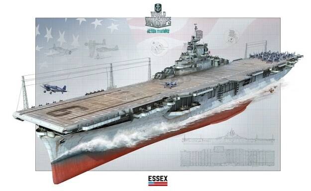 World of Warships USS Essex (1:700)