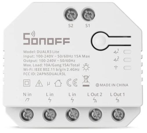 Sonoff Dual R3 Lite dvoukanálový wifi spínač - Smart-switch.cz