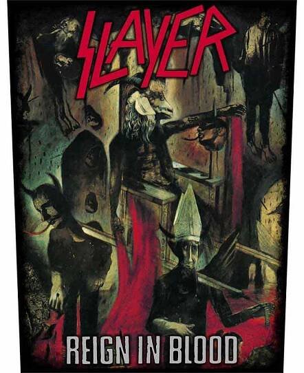 Slayer nášivka na záda CO+PES 30x27x36 cm, Reign In Blood